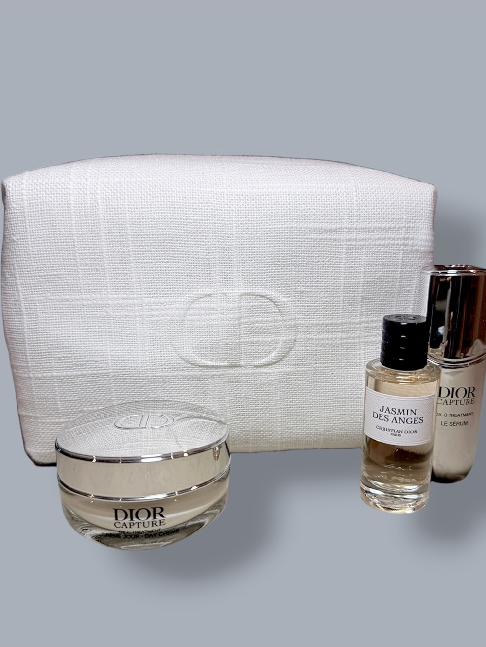 Dior Beauty Pouch, Jasmin des Anges & Capture Skincare Bundle